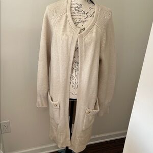 The Limited Cream Long Cardigan Sweater